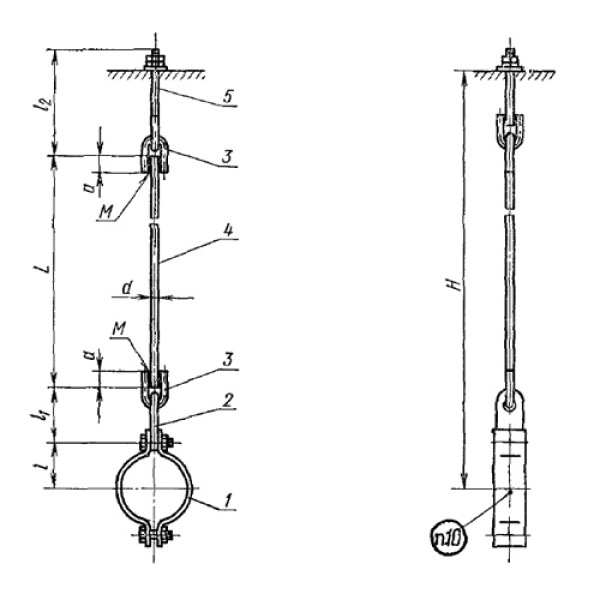 Подвески ПМ для горизонтальных трубопроводов ГОСТ 16127-70 — Страница 5