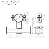 Подвески хомутовые на опорной балке с проушинами 159 мм ОСТ 24.125.118-01 углер.