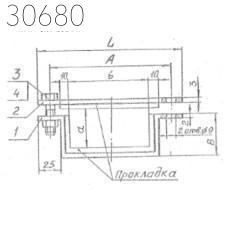 Подвески судовых трубопроводов тип 9-196х396-АМг 300 мм РИДФ.301525.001 0,417 кг