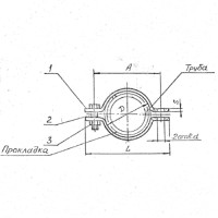 Подвески судовых трубопроводов тип 2-90-СТ 80 мм РИДФ.301525.001 0,28 кг