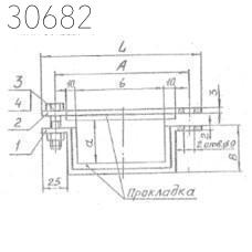 Подвески судовых трубопроводов тип 9-236х596-АМг 350 мм РИДФ.301525.001 0,353 кг